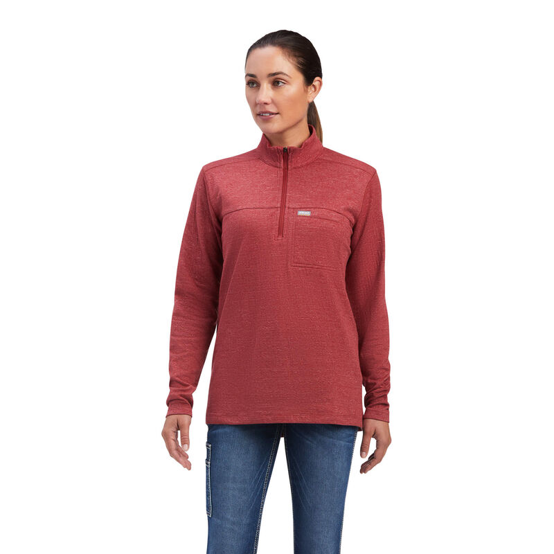 Ariat Rebar Foundation 1/4 Zip - Naisten Koralli Puserot ( UWNZJV-289 )